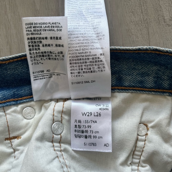 Jeans Levis 501 taille 29 - Picture 3 of 5